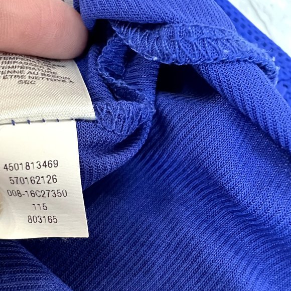 Chico's Bright Blue Textured Design Top Size 2 Like Medium - Picture 5 of 6